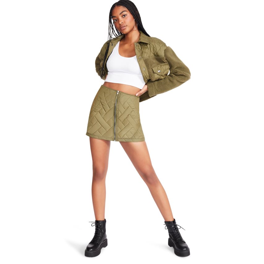 Olive Steve Madden Emerson Women\'s Skirts | PH 6201PXA